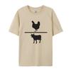 Vintage Chicken Vs Cow Tshirt Printed Tee Shirts Vintage High Quality New Tops Adult Clothing Oversize