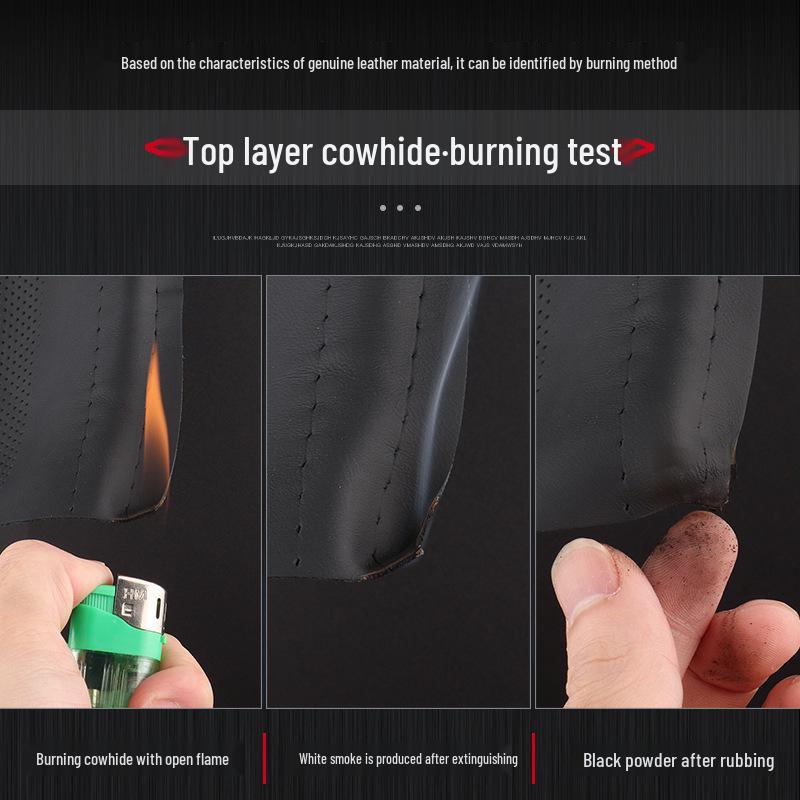 MG5 Genuine Leather Steering Wheel Cover for RX3, i6max, ZS, Kulewei HS - Men's All-Season Grip Cover