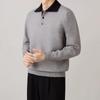 Hochwertige Herren-Patchwork-Strickware - Langarm, Herbst/Winter 2025, Vielseitiger Business Casual Pullover