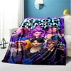 KPop Demon Hunters Pattern Blanket for Home Decoration, Bed, Sofa, Car Travel, Camping, Suitable for All Seasons, Birthday Christmas Gift