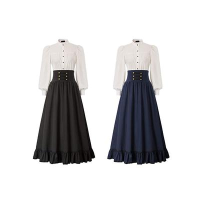 Retro Renaissance Damen Rüschenkleid Halloween Tanz Retro Cosplay