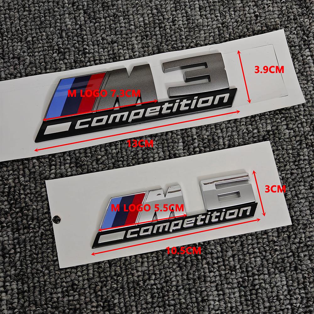Silbergrau Schwarz M1 M2 M3 M4 M5 M6 M7 M8 COMPETITION Emblem für BMW Thunder Edition Auto Kofferraumplakette Logo Aufkleber