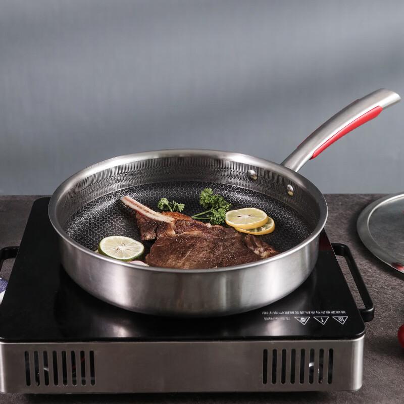 Kangbakh 316L Stainless Steel Honeycomb Frying Pan