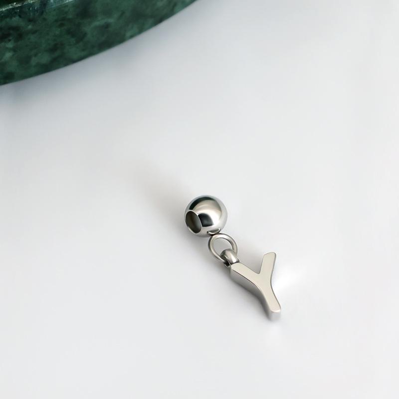 DIY Letter Necklace: 26 English Letter Pendant, Pull-Out Chain, Personalized Single Pendant Accessories