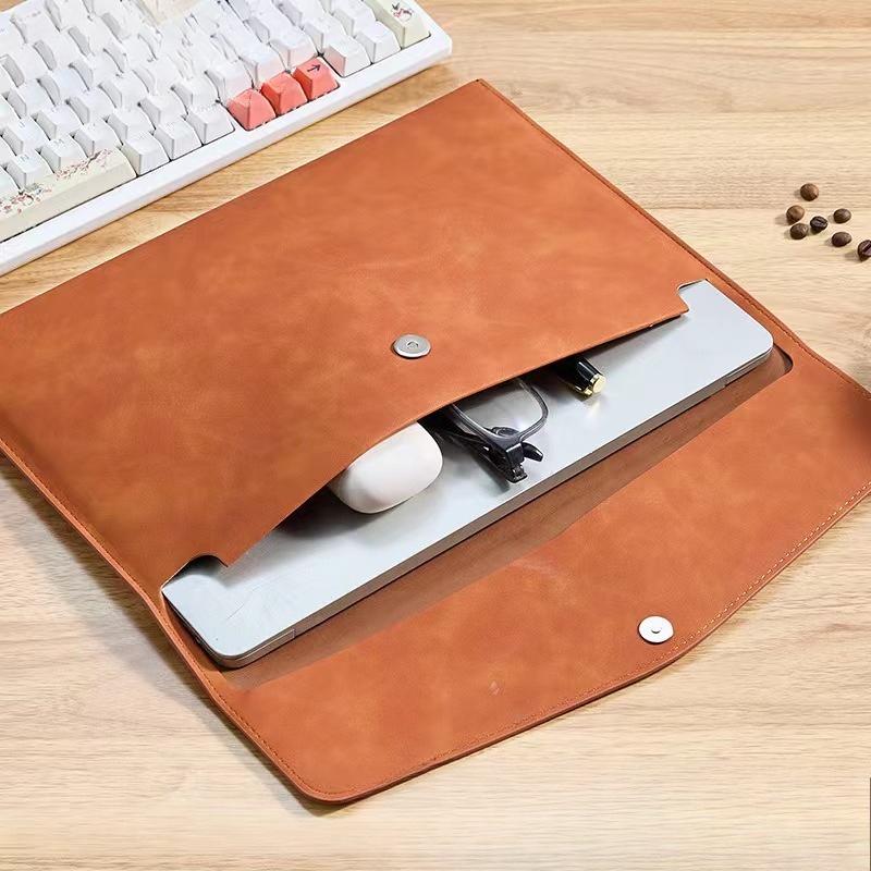 A4 Leather Leather File Storage Bag Briefcase Simple Retro Single-layer Thickened Waterproof Large-capacity Business Meeting Bag