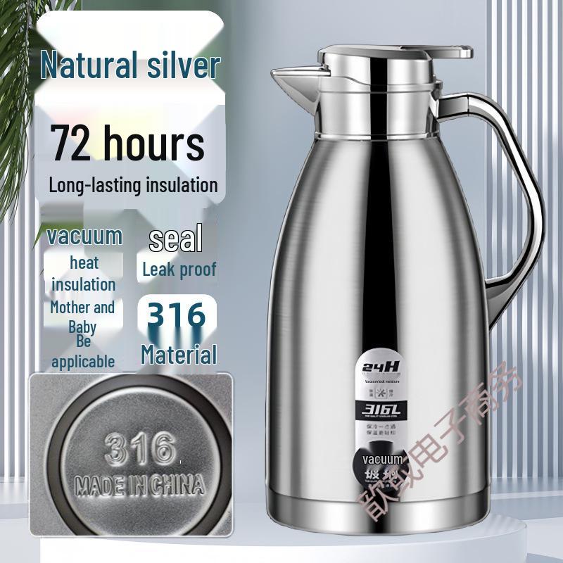 High-End Double-Layer Stainless Steel Insulated Kettle – Anti-Scald Hot Water Pot for Household and Commercial Use