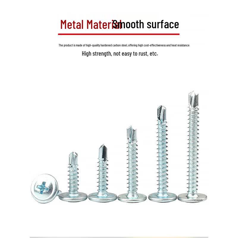 Galvanized Large Flat Head Self-Drilling Screws