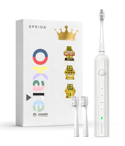

Epeios Sonic Electric Toothbrush, 2 Brush Heads, IPX7 Waterproof, Type-C Rechargeable, 180-Day Use, OKare! ET003, Best Buy of 2025 (4th Consecutive Ye