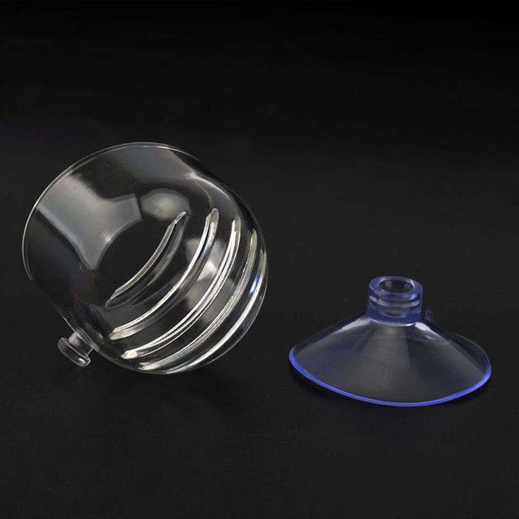 S/L Shrimp Feeding Dish High Transparent Feeding Dish Fish Tray With Suction Cup For Tank Reptile Tortoise Gecko Bearded Feeder