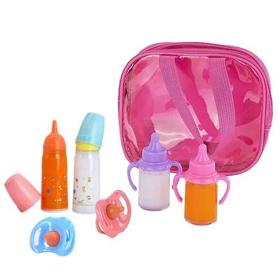Magic Baby Doll Feeding Set for 30-55cm Reborn Dolls Accessories with Milk Juice Bottles Toy Pacifier Birthday Gifts for Kids