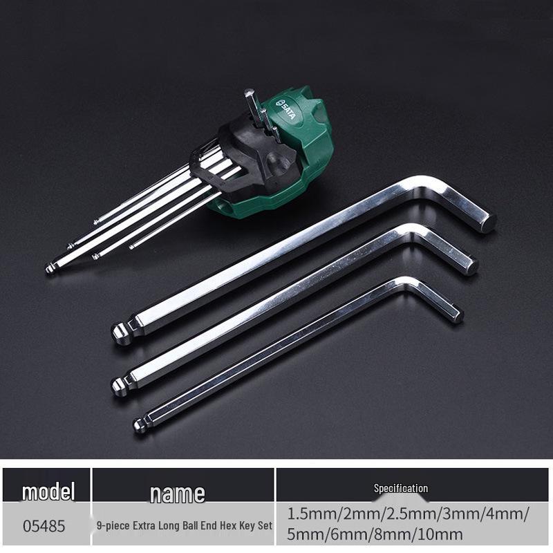 

SATA Extra Long Ball End Torx Hex Wrench Set, Metric, 9-Piece.