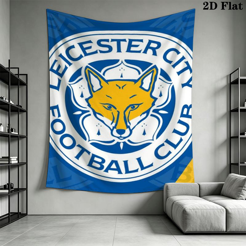 leicester city football club Wall Tapestry Aesthetic Wall Hanging Printed Fabric Blanket Decorative Tapestries for Bedroom Living Room Home Decor