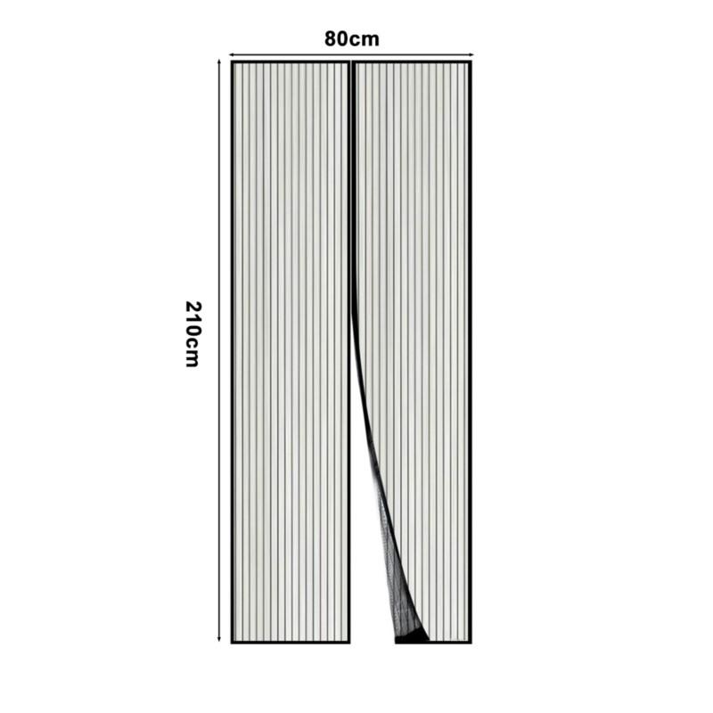 1-piece Door Curtain Multiple Sizes Mosquito Resistant Magnetic Soft Yarn Door Curtain Magnetic Door Curtain Net Door A For Home