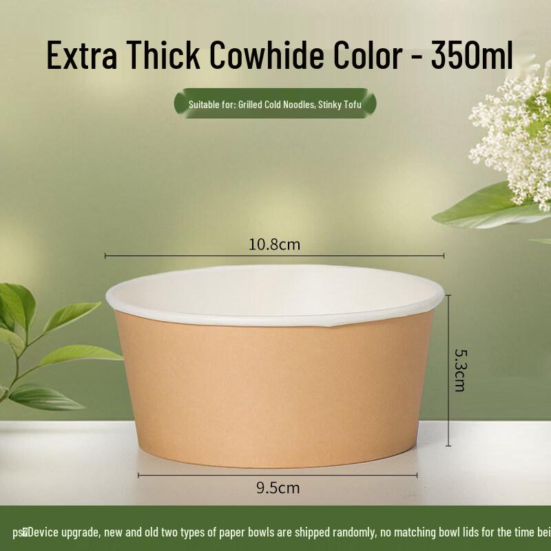 ZISIZ Disposable Paper Bowl & Cutlery Set