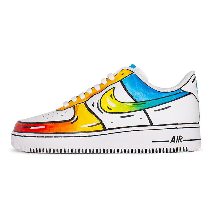 

Nike Air Force 1 Air Force 1 Low top Skateboard Shoes Unisex Orange Yellow Blue CW2288-111(Team41-) 40