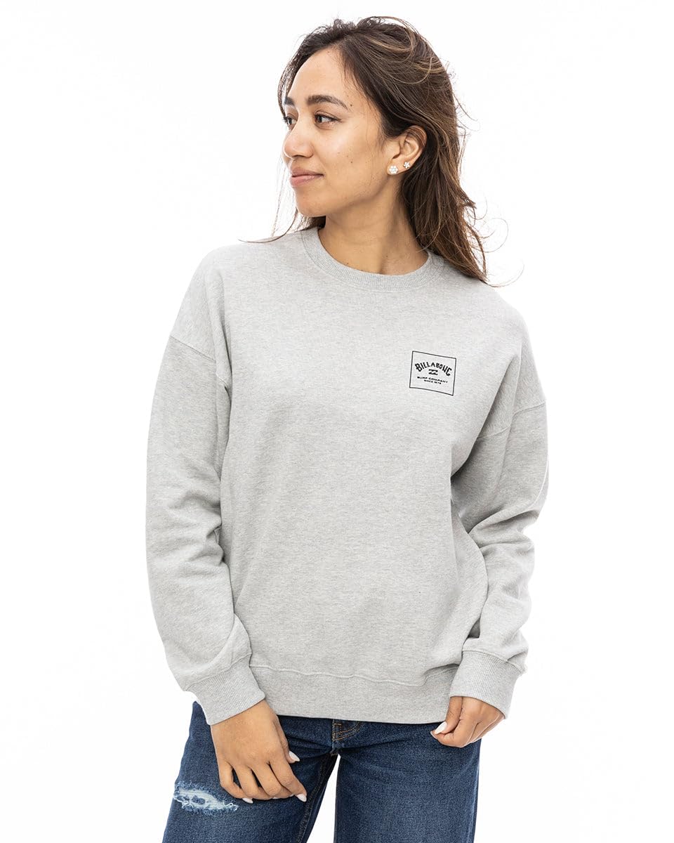 

Billabong BE014003 GRH Sweatshirt with Back Logo and Patterned Logo Women s