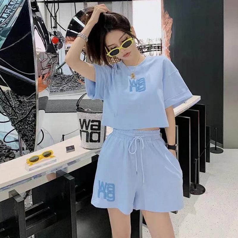Fashionable Sportswear Set for Women Summer of The Season Trendy Student Short T-Shirt and Shorts Two-Piece Set Short