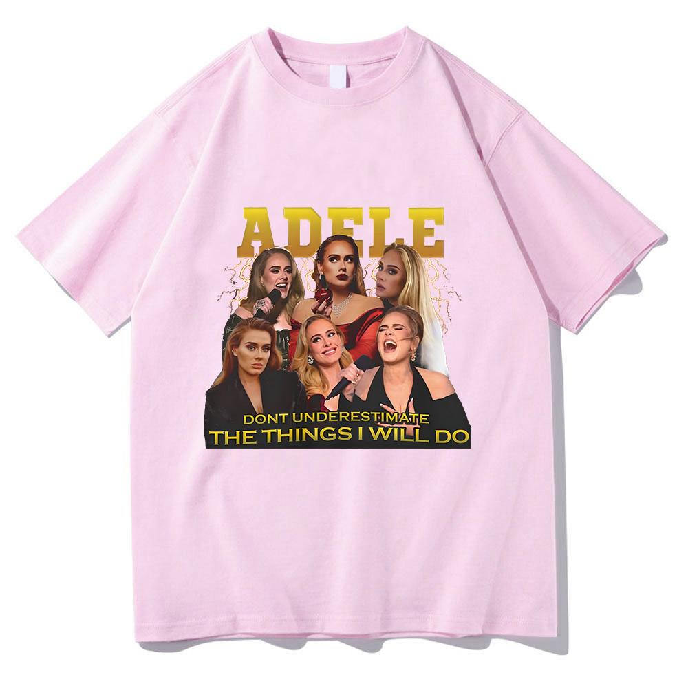 Adele T-shirt Graphic Printing Hip Hop High Quality Tee-shirt Short Sleeve Gothic Cotton Tshirt Ropa Hombre Retro Punk Clothing