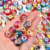 20pcs 14x9.3mm Resin Beads Gradient Color Big Hole Round Loose Spacer Beads for Jewelry Making DIY Bracelet Necklace Accessories