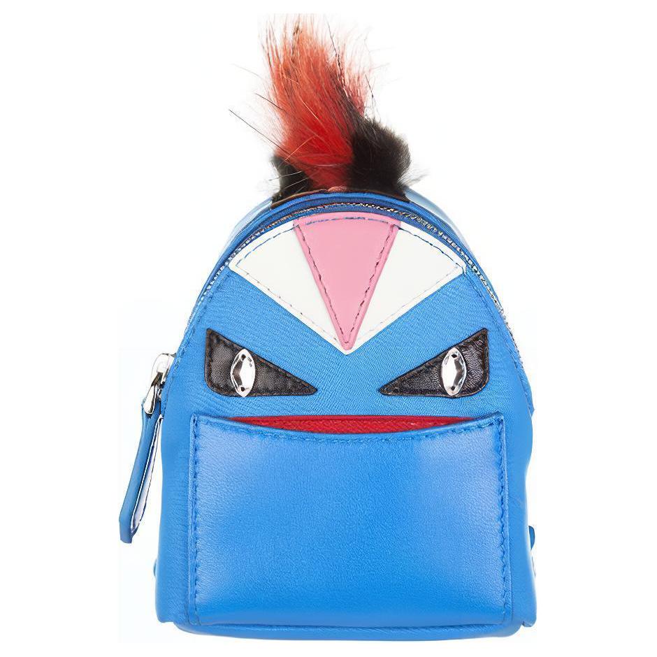 

Fendi Multi Bag Bug Accessory Nylon Backpack Women Backpack Blue 7AR4575PP-F078R Box(Basic Set+Box)