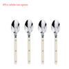 304 Stainless Steel Tableware 4 Pcs Set, Household Knife Fork Dessert Spoon, Restaurant Cutlery Sets with Stylish Designs
