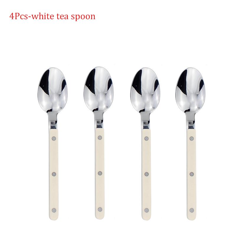 

Набор столовых приборов из нержавеющей стали 304, 4 предмета, бытовой нож, вилка, десертная ложка, наборы столовых приборов для ресторанов со стильным дизайном