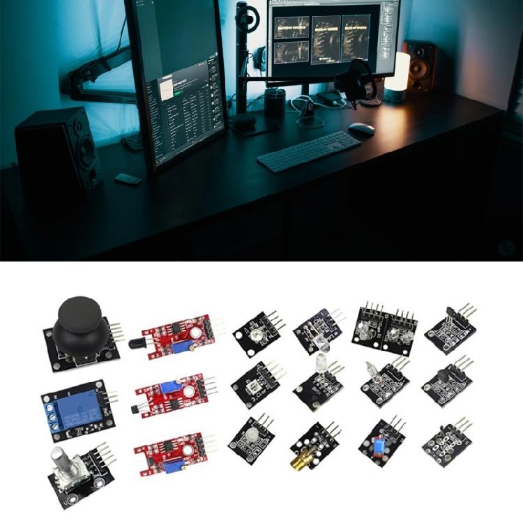 Sensors Assortment Kit 37 in 1 New Starters Sensors Module Kit For DIY Projects with Tilt Switching Module Board