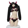 Sultry Devil Role-Play Lingerie Set with Straps - 112-A
