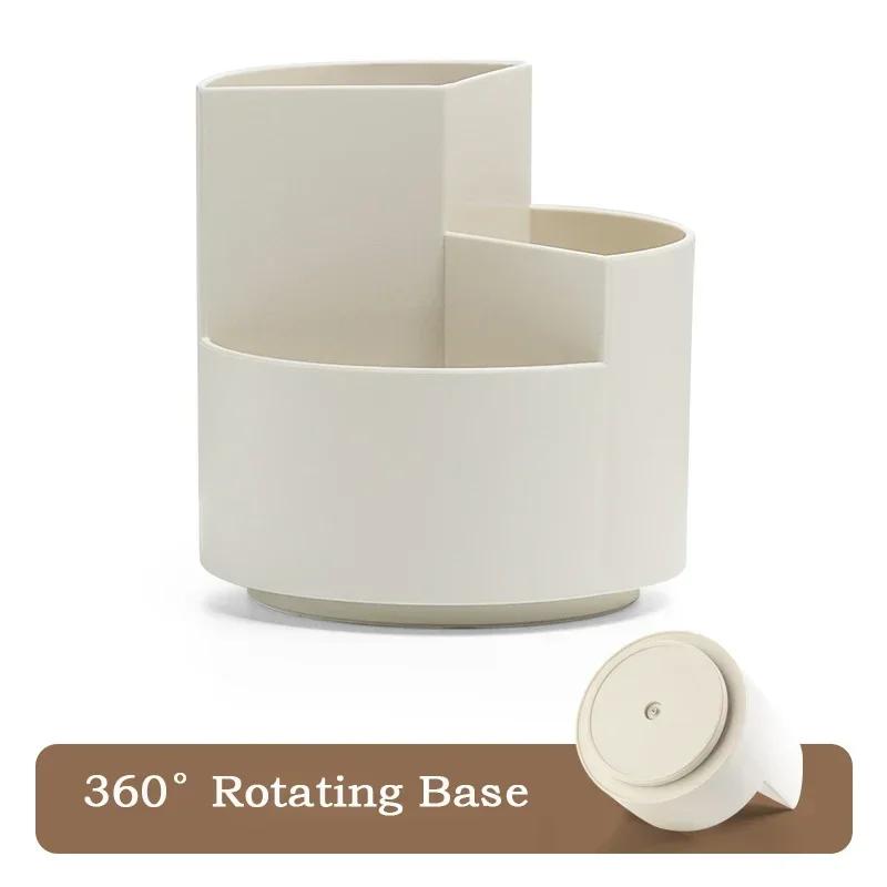 Držák na pera otočný o 360° Velkokapacitní přihrádka na tužky na psací stůl Organizér na psací potřeby s 9 mřížkami Stojan na psací potřeby do školy