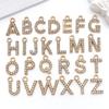 26-Piece Gold Rhinestone Alphabet Charms for DIY Jewelry