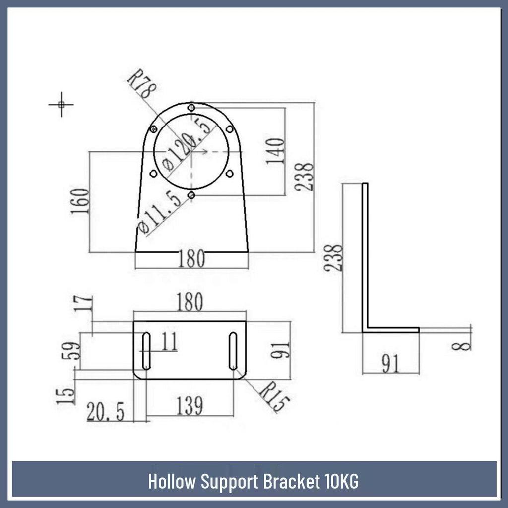0.6KG-40KG Magnetic Powder Brake and Clutch Bracket, Single/Double Axis