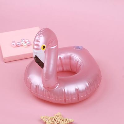 Mini Inflatable Flamingo Pool Float Toys Drink Float Cup Holder Party Toys