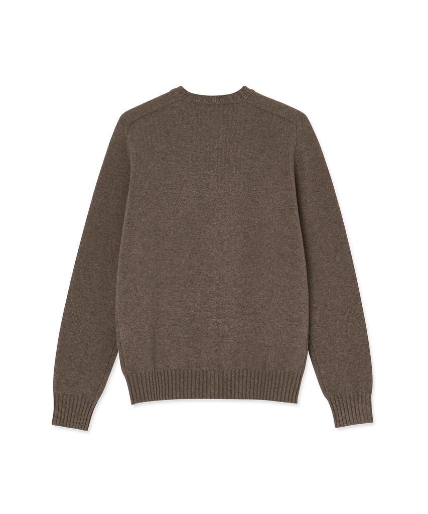 IOLO Merino Wool Saddle Crewneck_Brown