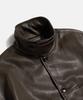 Espionage Car Coat (Faux Leather) Dark Brown