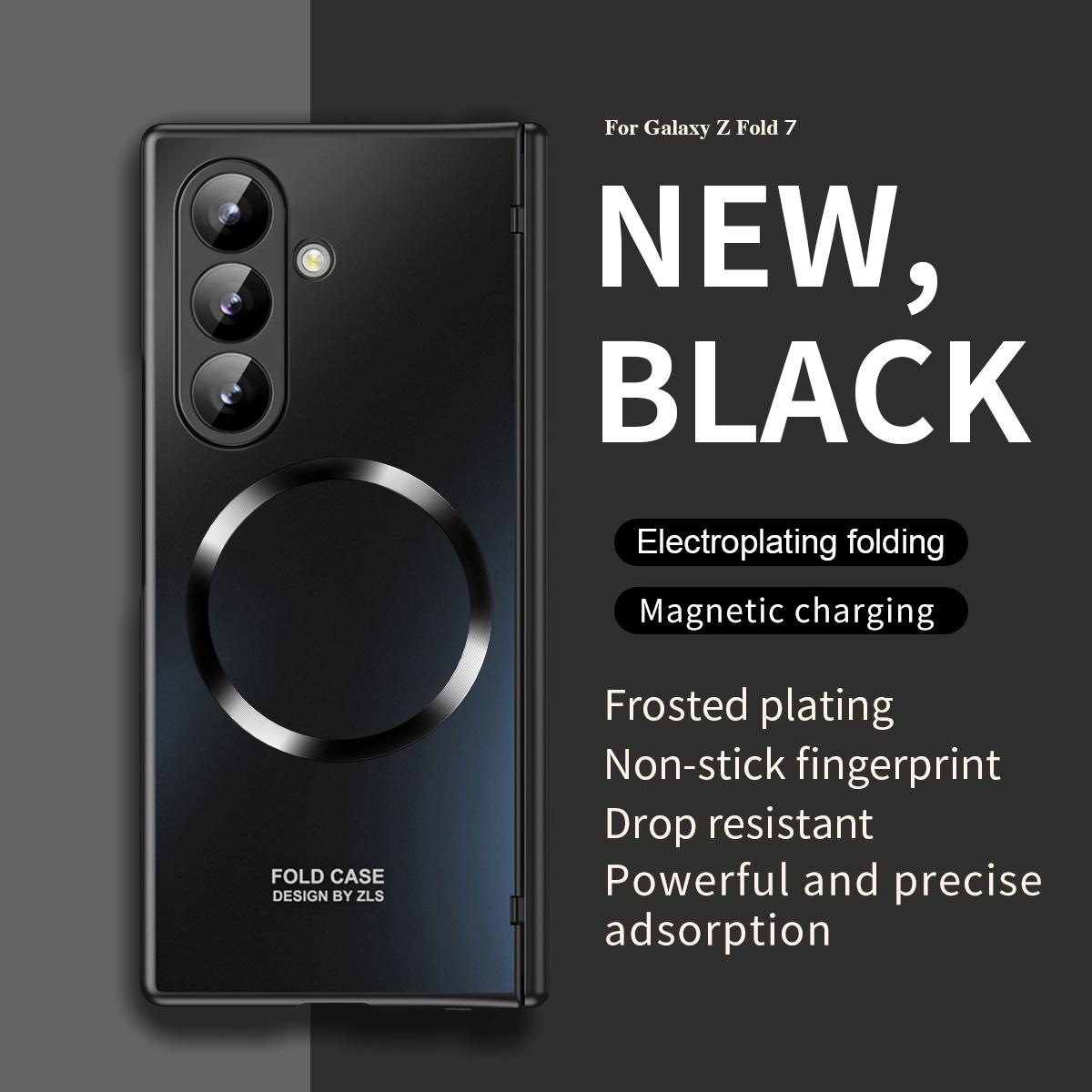 

Luxury Plating Texture Case For Samsung Z Fold 7 6 5 All-Inclusive Screen Protector Axis Hinge Protection Magnetic Cover Shell PC&Galaxy Z Fold5