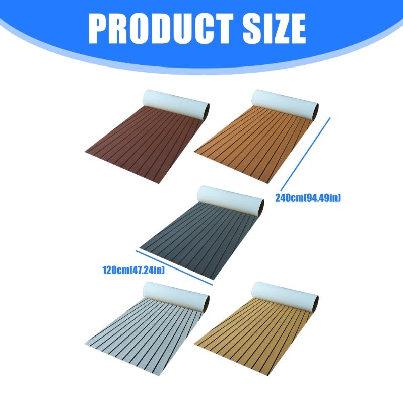 Adhesive Marine Flooring EVA Boats Flooring Decking Sheet for Motorboat Kayak Surfboard Anti Slip Sheet Easy Installation