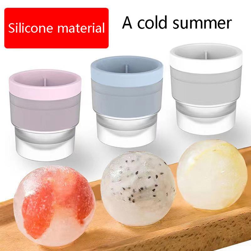 

Sphere Ice Cube Mold Kitchen Stackable Slow Melting DIY Ice Ball Round Jelly Making Mould for Cocktail Whiskey Drink розовый