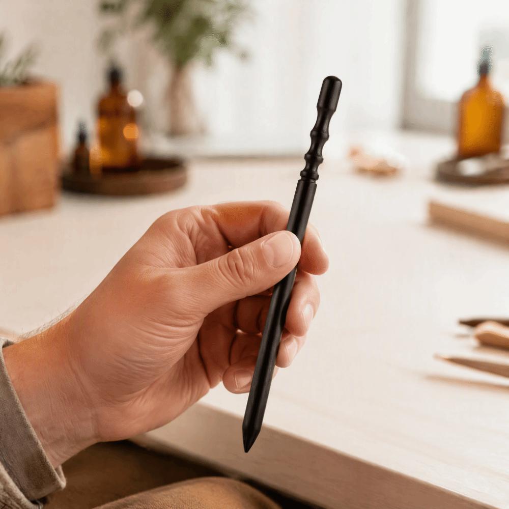 Polished Surface Leather Burnishing Tool High-Density Wood Leather Craft Slicker DIY Workshop