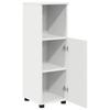 Bathroom Furniture Set with Door 3 Pcs White Wood Based Material & Metal