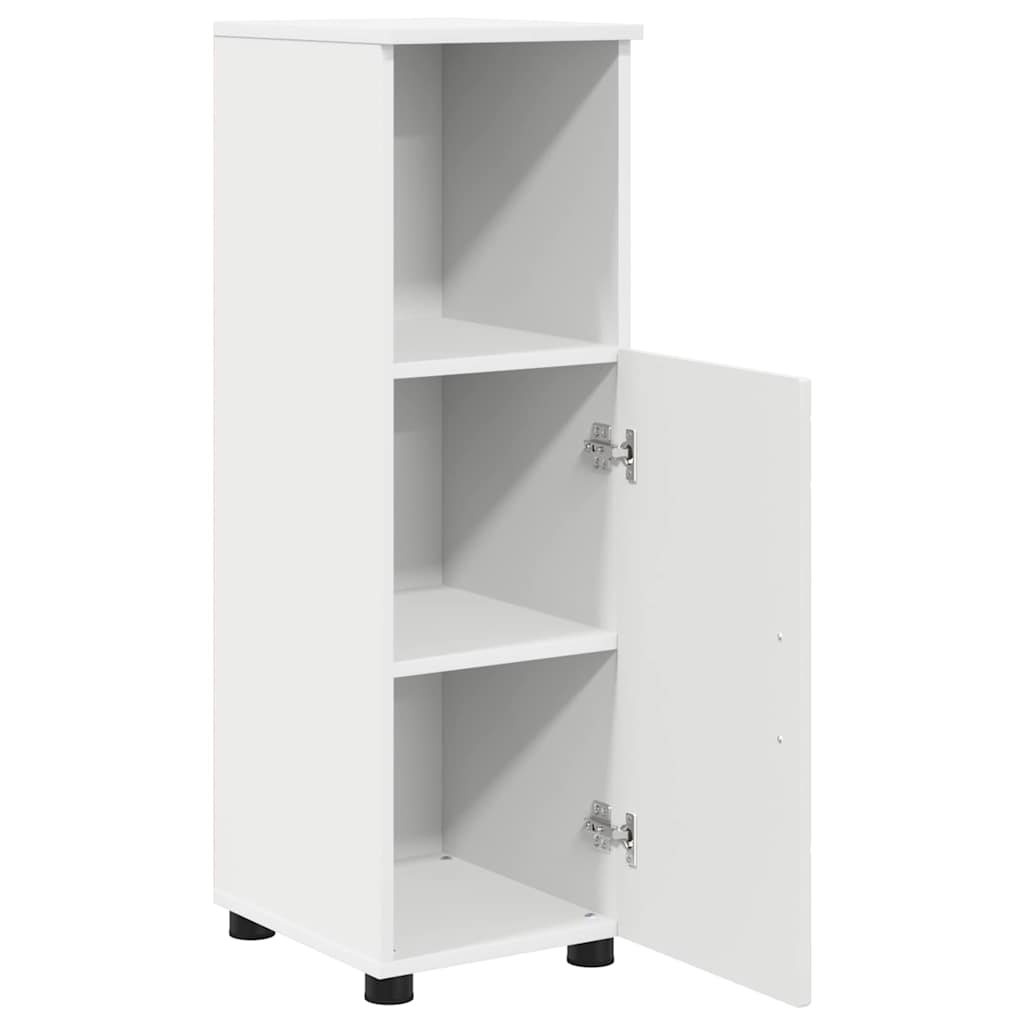 Bathroom Furniture Set with Door 3 Pcs White Wood Based Material & Metal