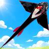 Children's Cartoon Black Shark Fish Kite - Marine Animal Design