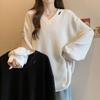 Women's Large Stripe Thick Base Layer Shirt - Autumn/Winter Loose Slimming Warm Long-Sleeve Top