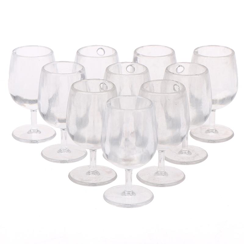 10Pcs 1:6 1/12 Dollhouse Miniature Wine Cups Dolls House Kitchen Accessories