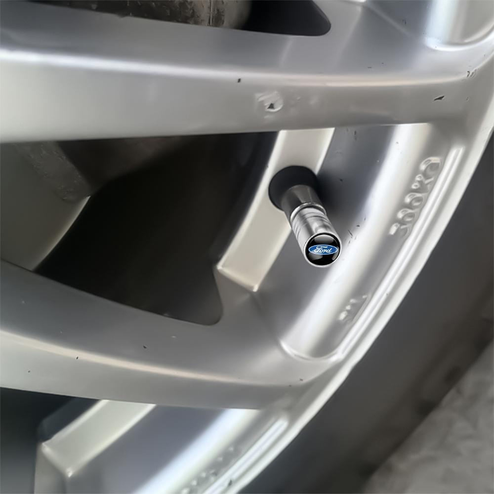 For Ford Ranger T6 PX4Pcs Metal Alloy Car Wheel Tire Valve Cap Auto Accessories For Ford Fiesta Focus 2 Mondeo mk4 Mustang Ranger Kuga S-MAX Transit