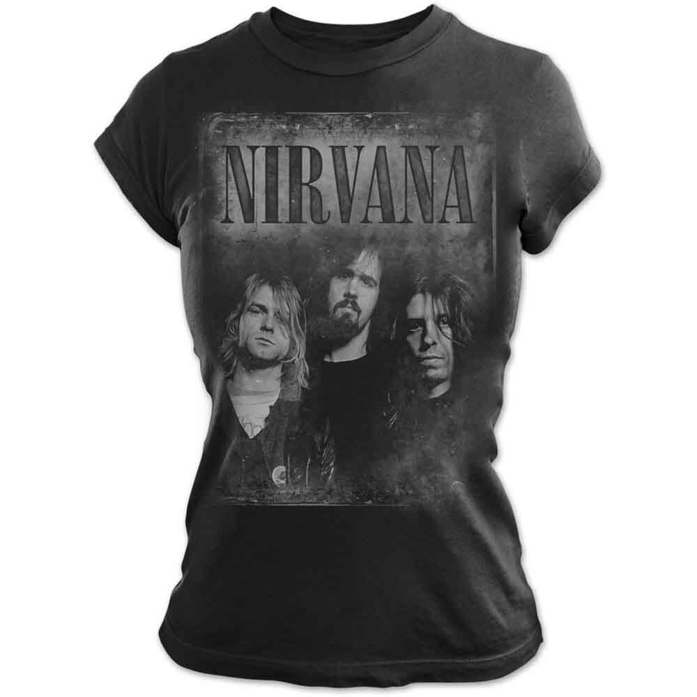 NIRVANA Faded Faces Women s Slim Fit T-SHIRT NEW S M L XL XXL official XXXL