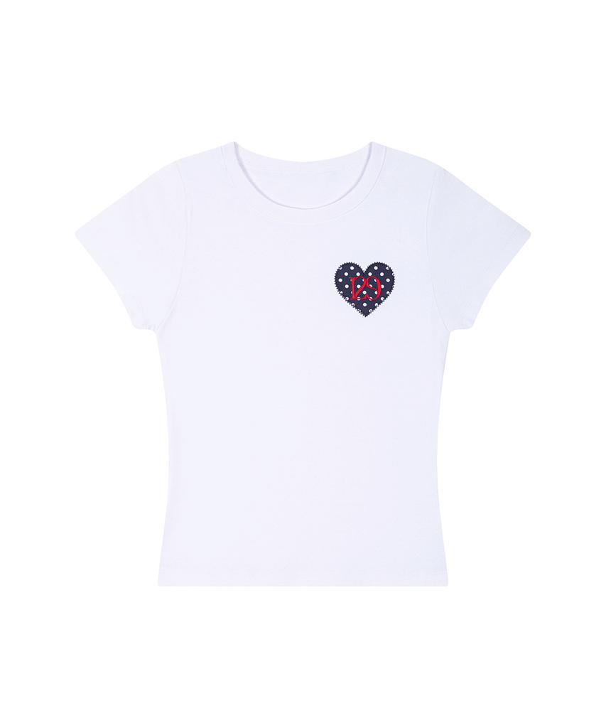 ILLIGO 129 Dot Fitted T-Shirt White