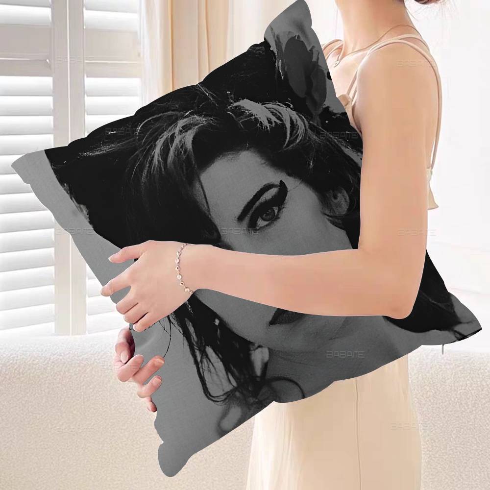 Amy Winehouse Music Singer Star Pillow Gift Home Office Decoration Bedroom Sofa Car Cushion Cover Case 45x45