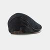 Autumn Winter Warm Beret Knitted Stitching Cap for Men Women British Middle-Aged Flat Caps Peaked Cap