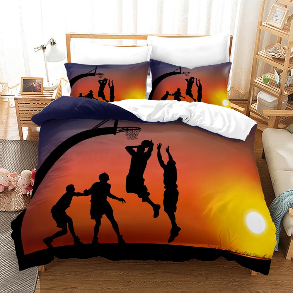 Basketball Bedding Set Single Twin Full Queen King Size Sports Bed Set Aldult Kid Bedroom Duvetcover Sets 3D Print 011