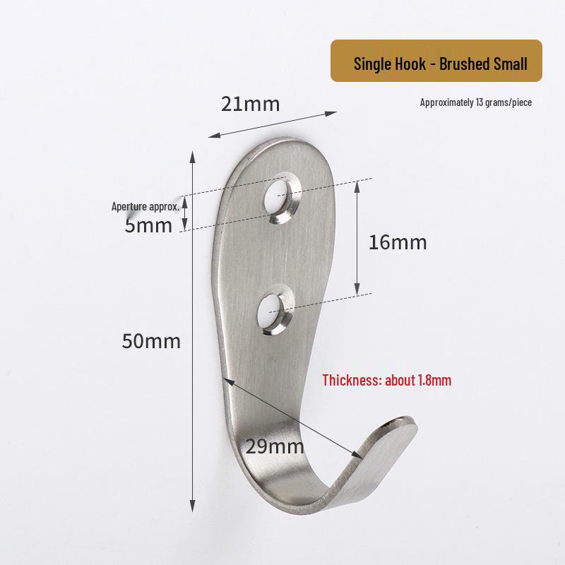 Jinrui Stainless Steel Black Bathroom Hook for Coats and Hats